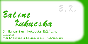 balint kukucska business card